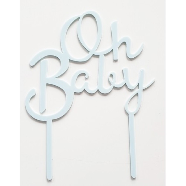 Torten Topper - Oh Baby - Blau